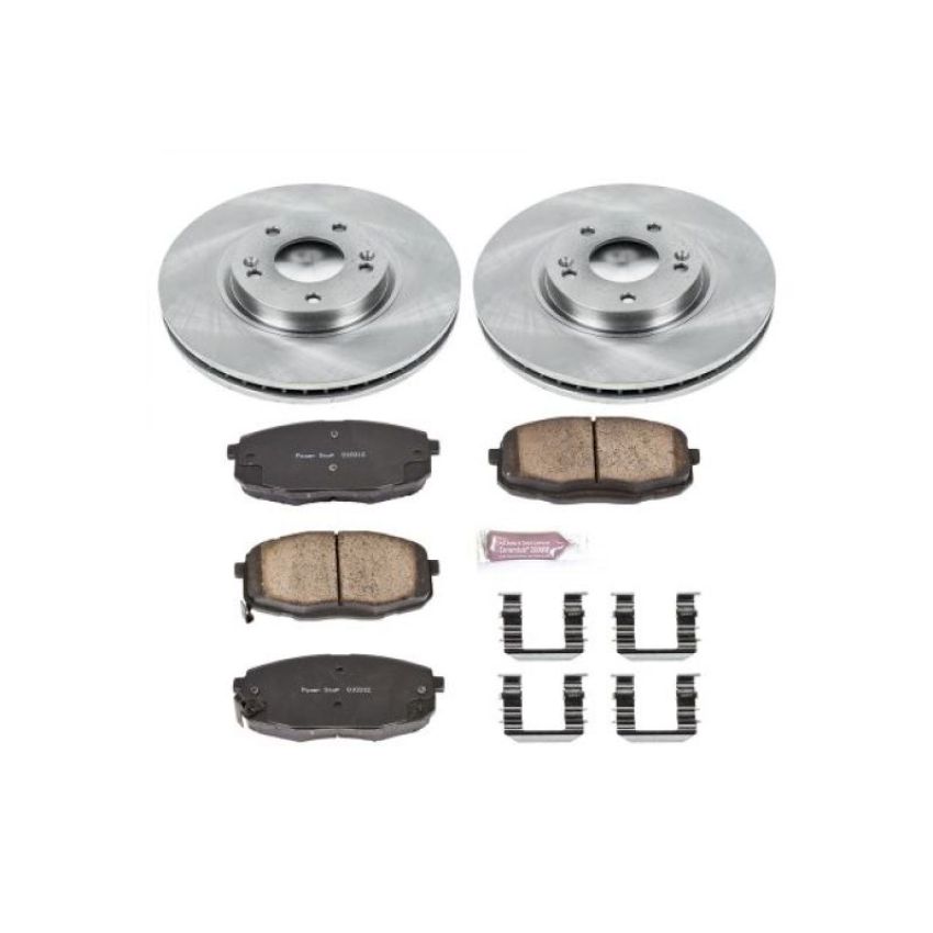PowerStop KOE5837 OE Stock Replacement Low-Dust Ceramic Brake Pad and Rotor Kit