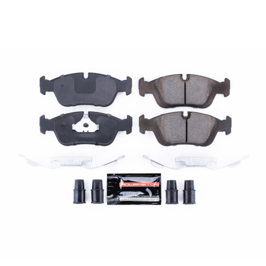 PowerStop Z23-558 PowerStop - Z23 Daily Driver Carbon-Fiber Ceramic Brake Pads with Hardware Kit