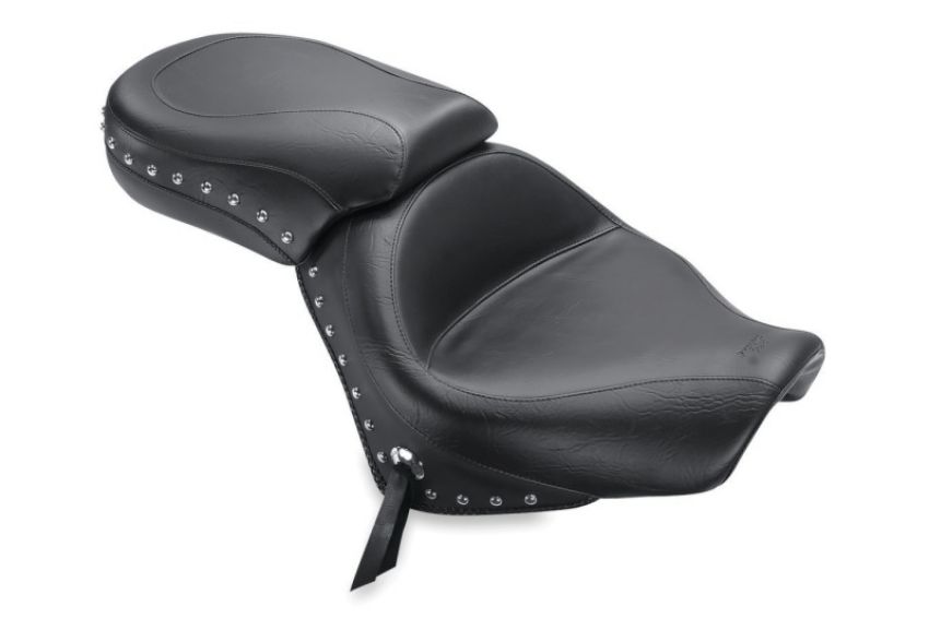 Mustang Motorcycle 76160 Mustang 07-15 Honda VT750C2 Spirit,10-20 Phantom Wide Touring 2PC Seat w/Studs - Black