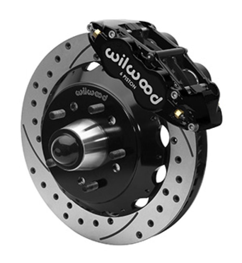 Wilwood 140-15949-D Forged Narrow Superlite 6R Front Big Brake Kit 13.06in Drilled Rotors 88-98 C1500 - Black