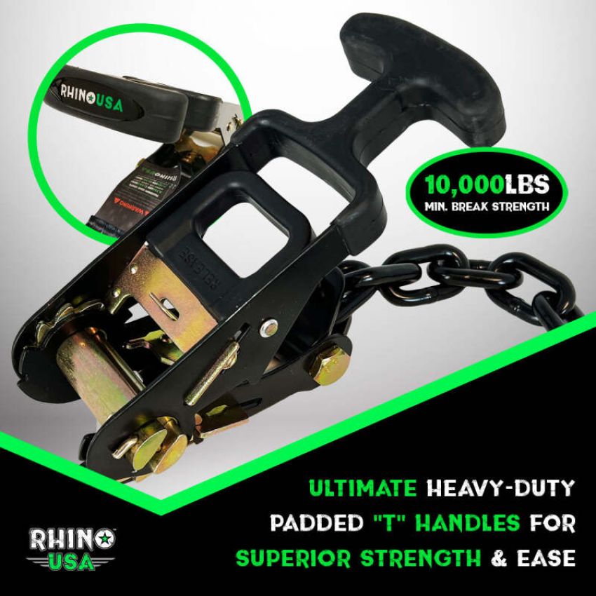 Rhino USA LASSO-STRAPS-BLK Lasso Straps; Basket Straps - Black