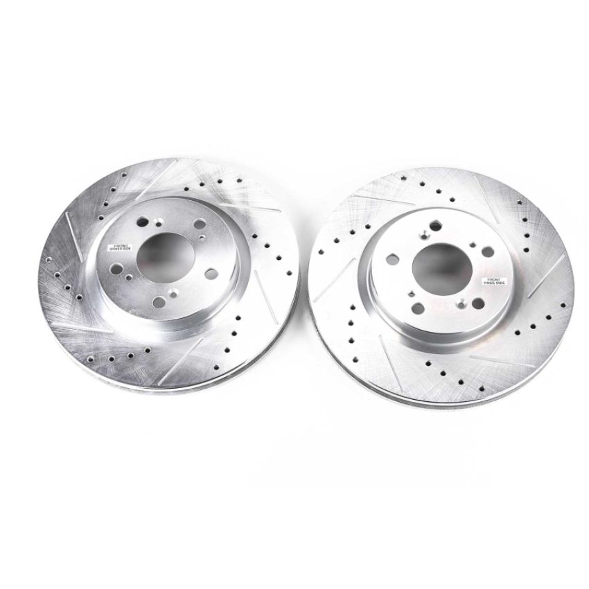 PowerStop JBR1141XPR PowerStop Evolution Performance Drilled, Slotted & Plated Brake Rotor Pair