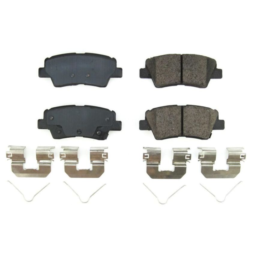 PowerStop 17-2098 PowerStop - Z17 Low-Dust Ceramic Brake Pads with Hardware