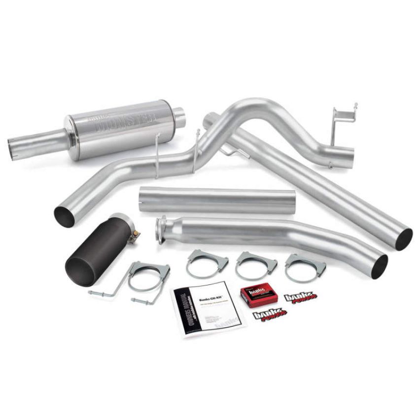 Banks Power 49359-B 01 Dodge 5.9L Std Cab Git-Kit - SS Single Exhaust w/ Black Tip