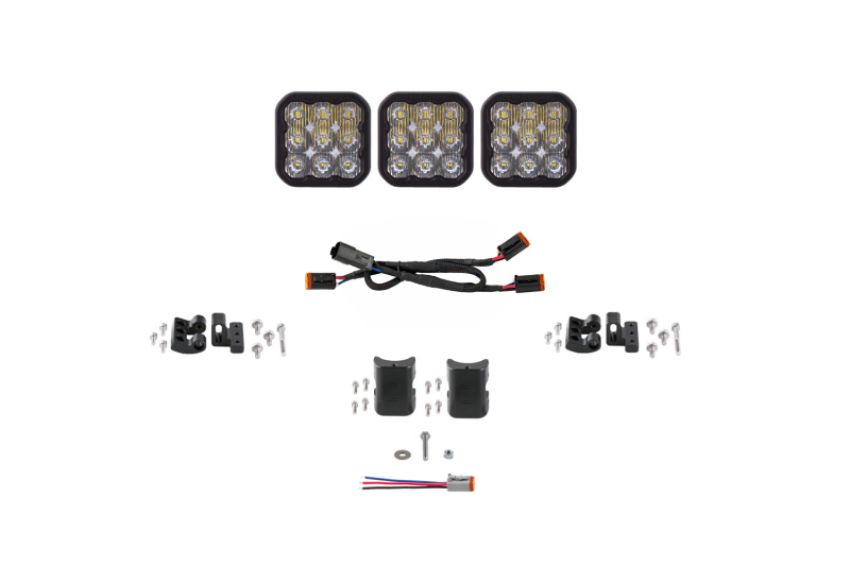 Diode Dynamics DD7250 SS5 Pro Universal CrossLink 3-Pod Lightbar - White Driving