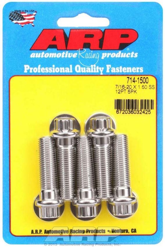 ARP ARP714-1500 Bolt Kit - SS 12pt 5pk 7/16-20 x 1.500