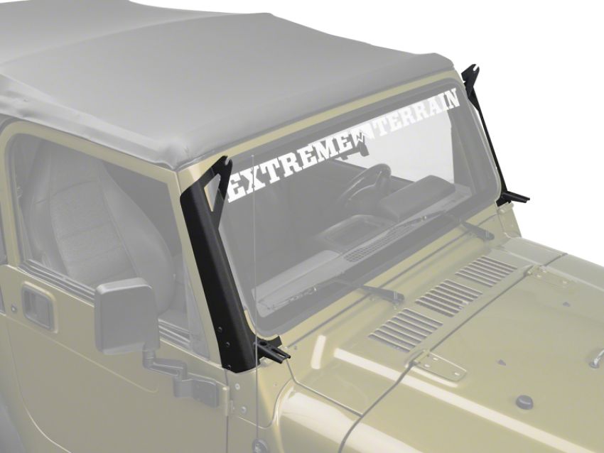 Raxiom J106746 97-06 Jeep Wrangler TJ 50-In LED Light Bar Windshield Mount w/ Auxilliary Bracket