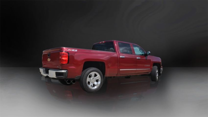 CORSA Performance 14866BLK Corsa 2014-19 Sierra/Silverado 1500 Crew/Dbl / Short/Std. Bed 6.2L V8 Black Sport Single SideCB Exht