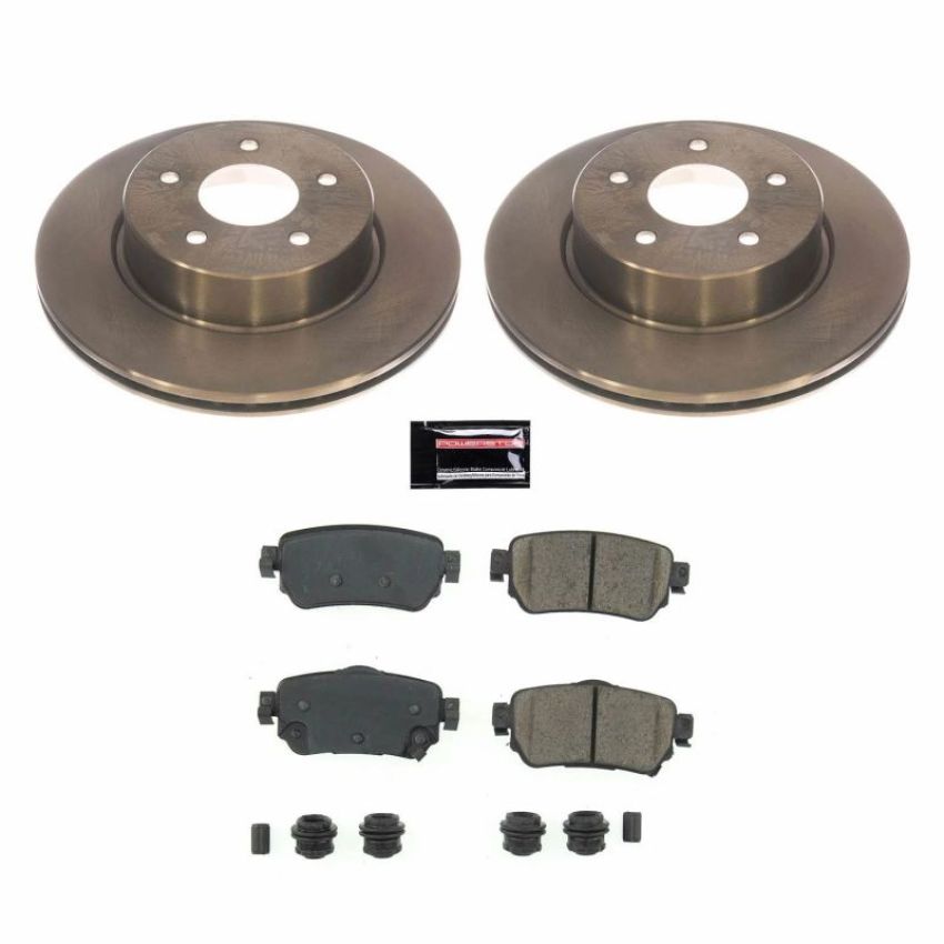 PowerStop KOE8313 OE Stock Replacement Low-Dust Ceramic Brake Pad and Rotor Kit