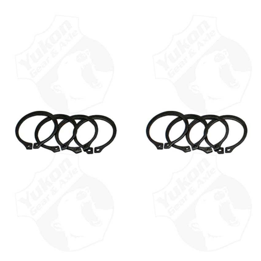 Yukon Gear & Axle YP SJ-733X-502 Yukon Gear (4) Full Circle Snap Rings / Fits Dana 60 733X U-Joint w/ Aftermarket Axle
