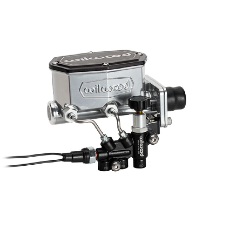 Wilwood 261-16797-P Mopar Compact Tandem Master Cylinder Kit w/ Combination Valve 1in Bore - Chrome