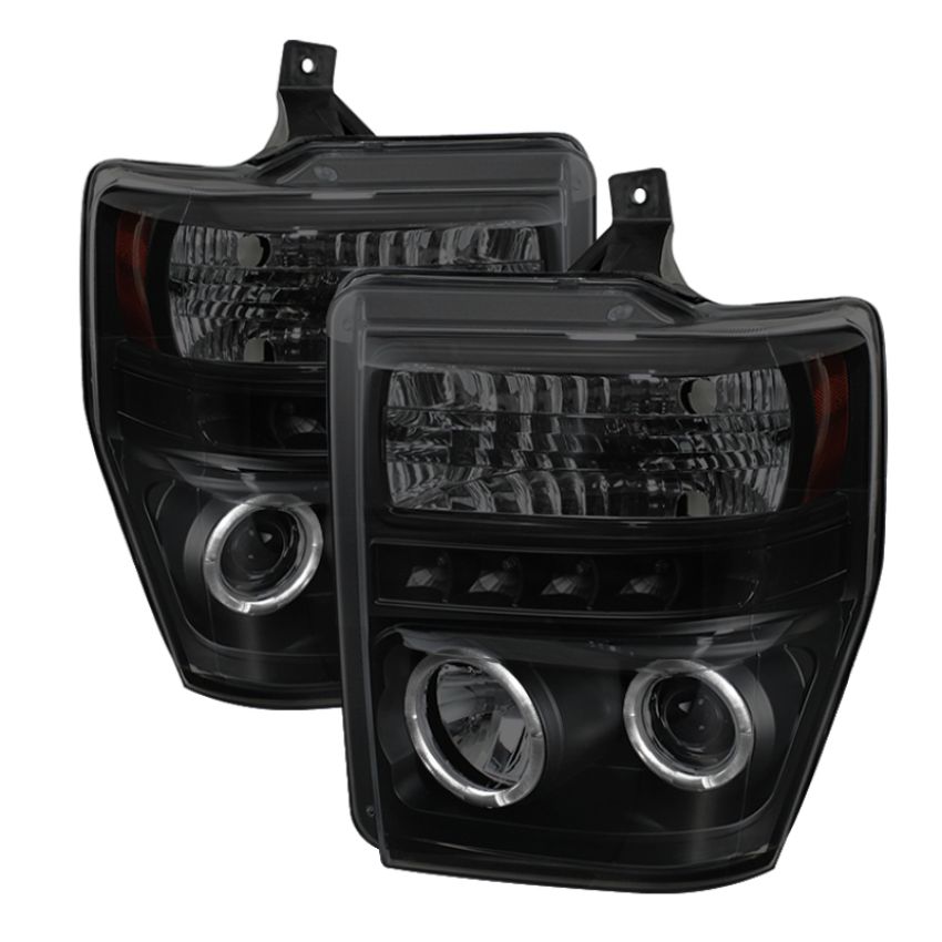 SPYDER 5078490 Projector Headlights - LED Halo - Black Smoke