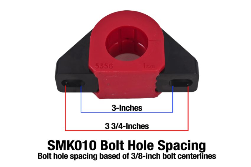 BMR Suspension SMK010 Sway Bar Mount, Billet Alum Mount, 1.375 Inch Poly Bushings
