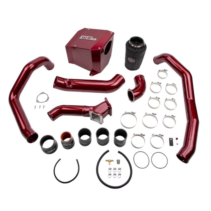 Wehrli WCF100435-RED 01-04 Duramax LB7 Stage 2 High Flow Intake Bundle Kit - WCFab Red
