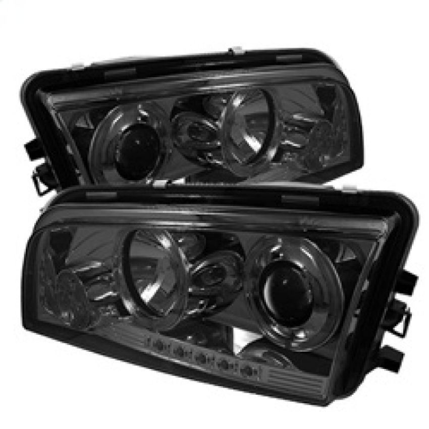 SPYDER 5009753 Projector Headlights - LED Halo - Smoke