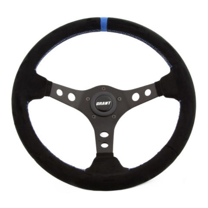 GRANT GRT696 Suede Racing Steering Wheel w/Center Marker