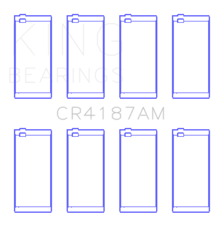 King Engine Bearings CR4187AM0.5 Toyota 2Lt/3L (Size +0.50mm) Connecting Rod Bearing Set