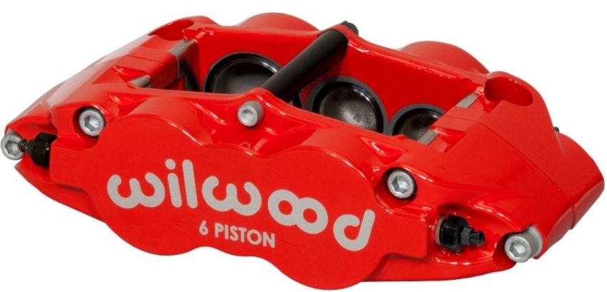 Wilwood 120-14540-RD Caliper-Forged Narrow Superlite 6R-L/H 1.75/1.25/1.25in Pistons 1.10in Rotor - Red