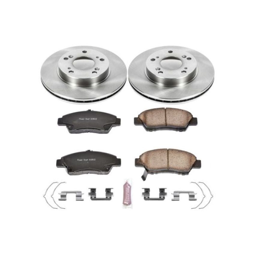 PowerStop KOE5400 OE Stock Replacement Low-Dust Ceramic Brake Pad and Rotor Kit