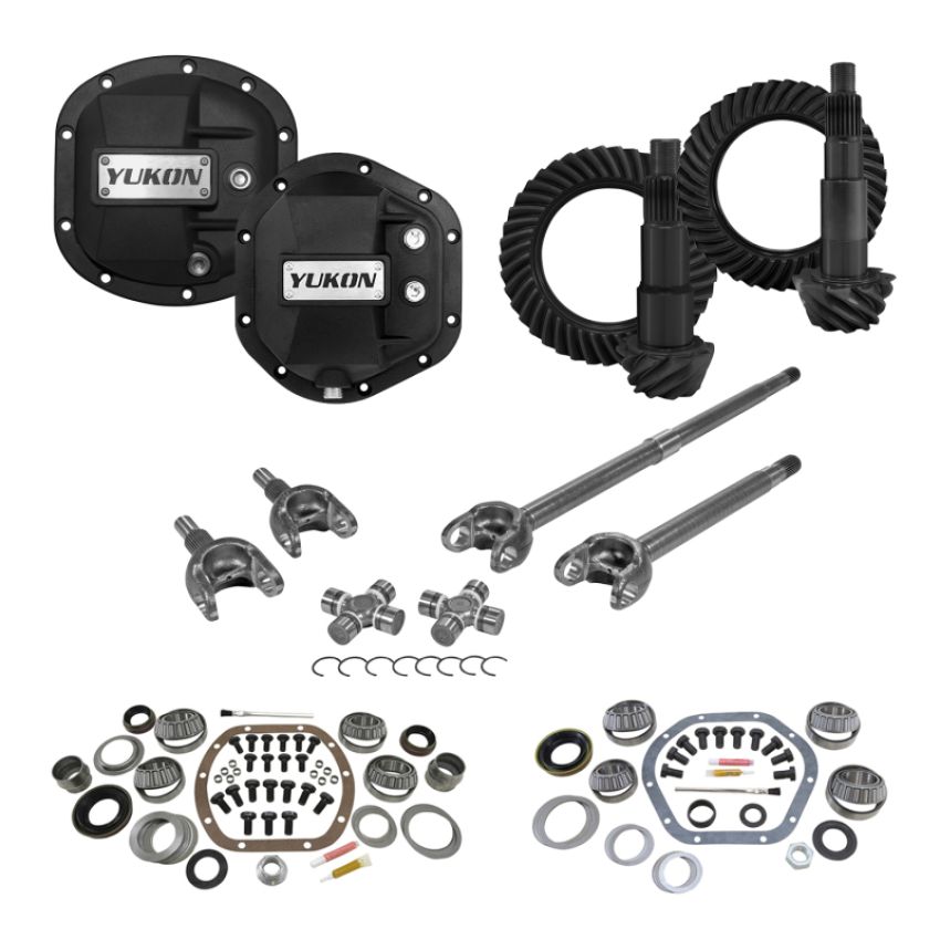 Yukon Gear & Axle YGK013STG3 Yukon Master Overhaul Kit Stage 3 Jeep Re-Gear Kit w/Covers Front Axles for Dana 30/44 4.88 Ratio