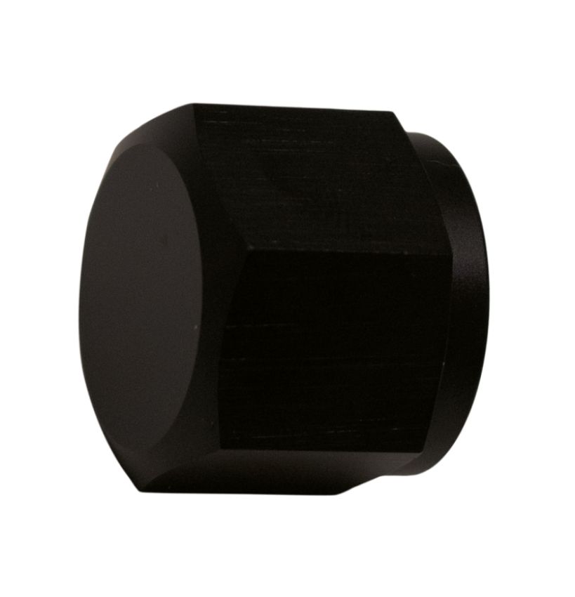 DeatschWerks 6-02-0715-B 8AN Female Flare Cap - Anodized Matte Black
