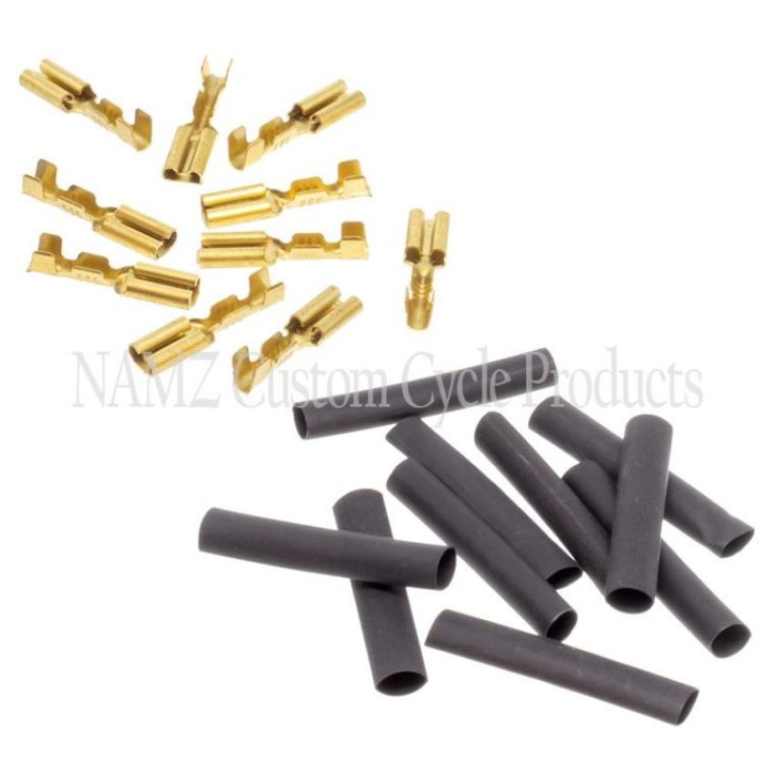 NAMZ NHD-9904 69-81 HD Brake Switches 1/8in. Female Crimp Terminal 22-16g w/Heat Shrink - 10 Pack (HD 9904)