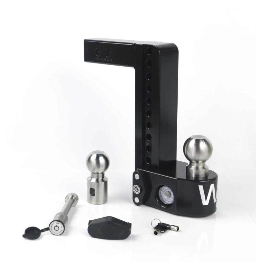 Weigh Safe WS10-2-KA-CER-BLA 10in Drop Hitch w/Built-in Scale & 2in Shank (8K/12.5K GTWR) w/WS05 - Black Cerakote