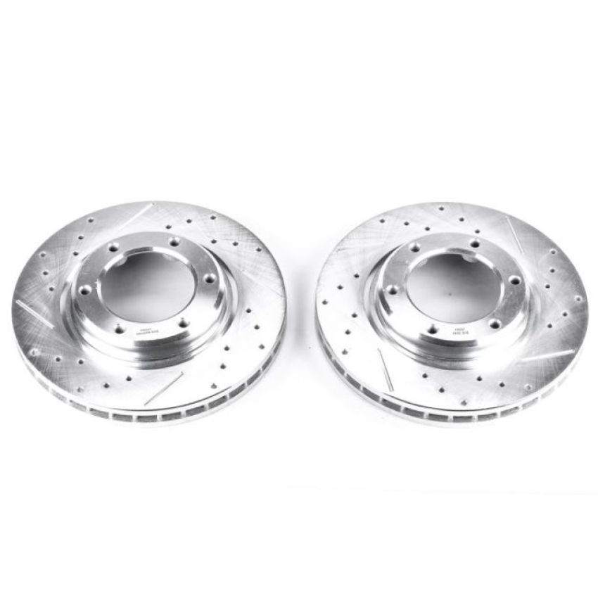 PowerStop JBR742XPR PowerStop Evolution Performance Drilled, Slotted & Plated Brake Rotor Pair