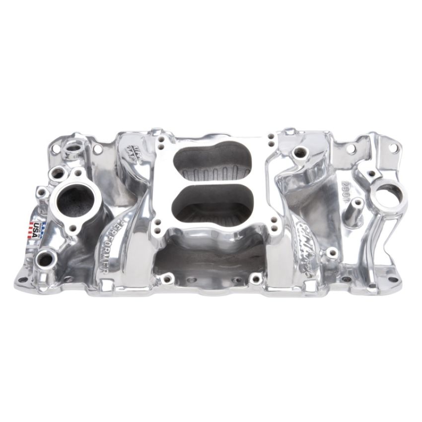 Edelbrock 26011 SBC Perf Air Gap Manifold Polished