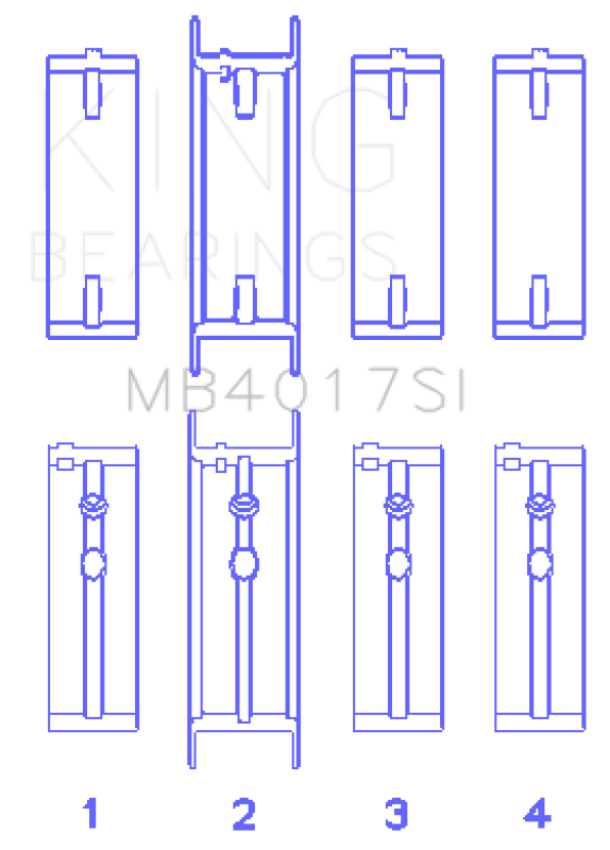 King GM 231 (3800) V6 (Size STD) Main Bearing Set