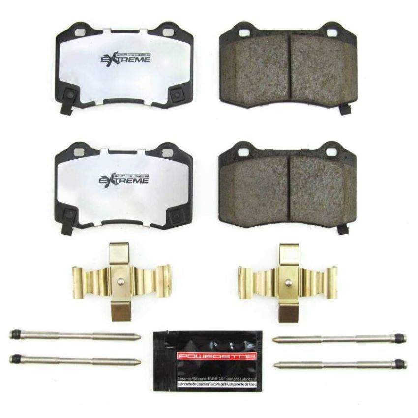 PowerStop Z36-1053B PowerStop - Z36 Truck and SUV Carbon-Fiber Ceramic Brake Pads with Hardware Kit