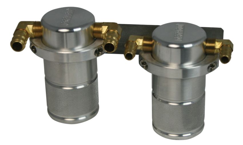 Moroso 85626 04-07 Subaru STi/06-07 WRX Air/Oil Separator Catch Can - Small Body - Billet Aluminum