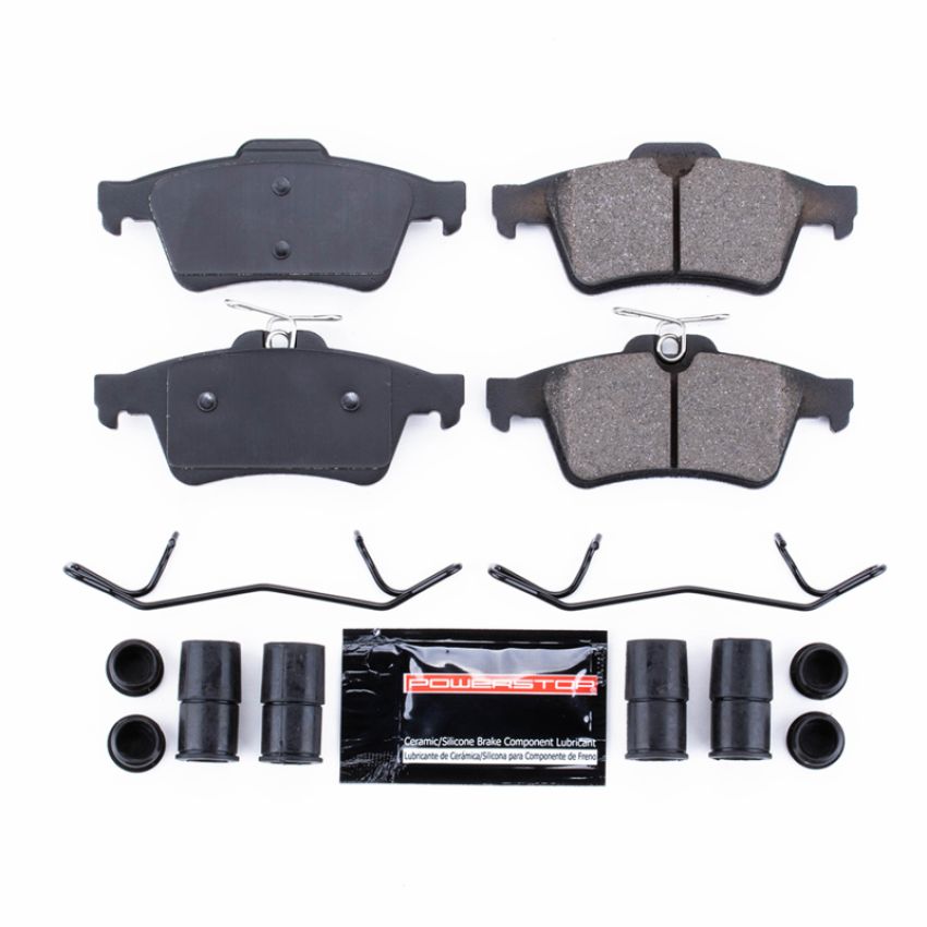 PowerStop Z23-1095 PowerStop - Z23 Daily Driver Carbon-Fiber Ceramic Brake Pads with Hardware Kit