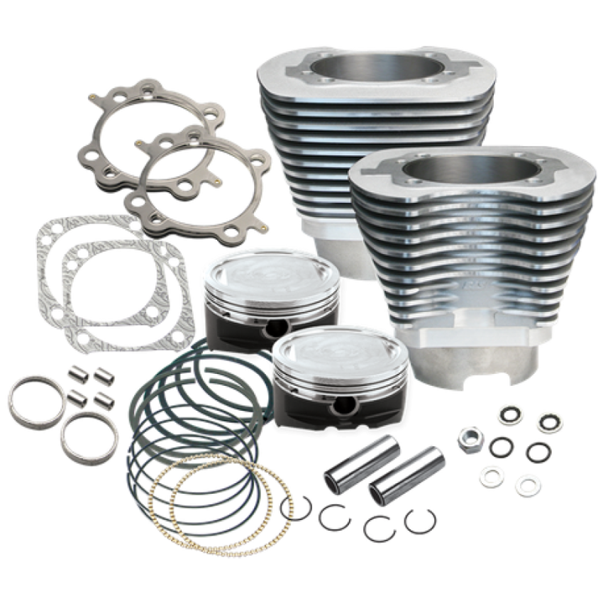 S&S Cycle 910-0215 99-06 BT 4-1/8in Bore Cylinder & Piston Kit - Silver