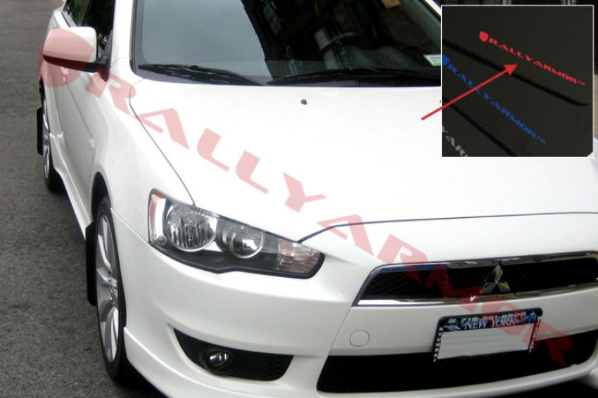 Rally Armor MF8-UR-BLK/RD Black Mud Flap/Red Logo