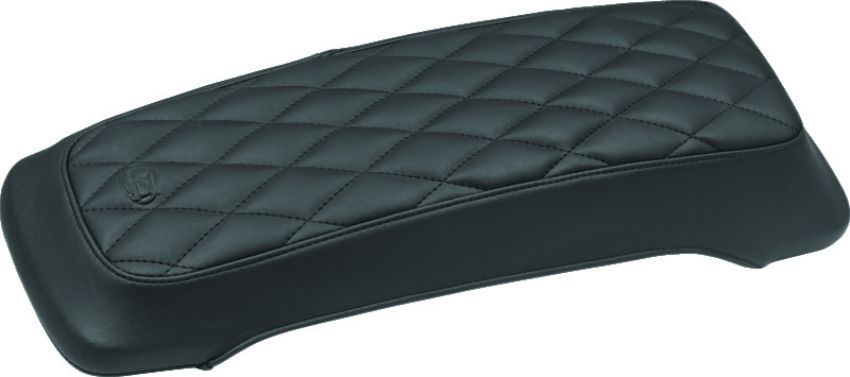 Mustang Motorcycle 77636 Mustang 93-13 Harley FL Touring Saddlebag Lid Covers Diamond Stitch - Black