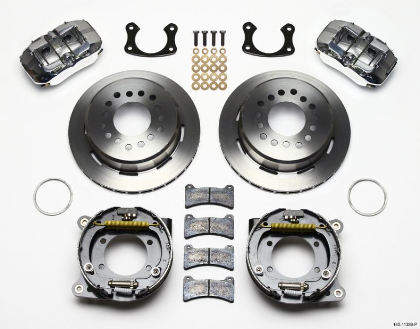 Wilwood 140-11389-P Dynapro Low-Profile 11.00in P-Brake Kit-Polish New Big Ford 2.50in Offset