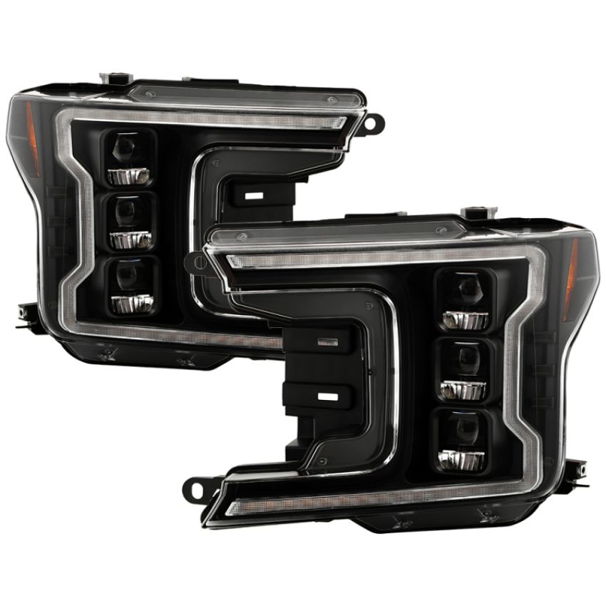 SPYDER 5088475 High-Power LED Module (High Beam And Low Beam) Equipped Headlights - Black