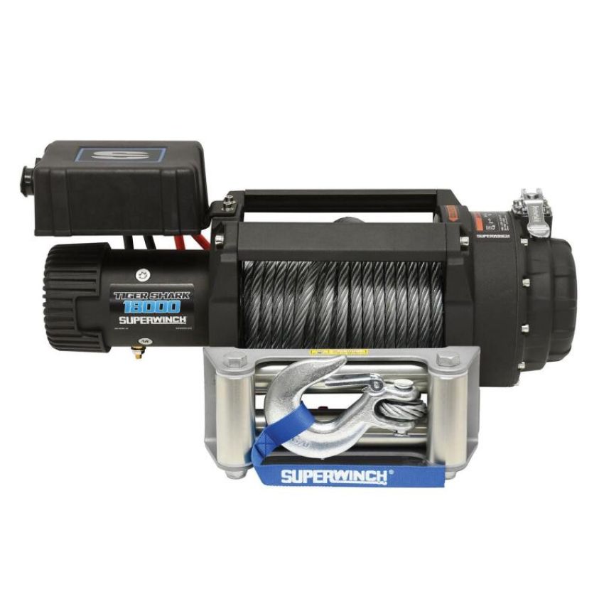 Superwinch 1518000 18000 LBS 12V DC Wire Rope Tiger Shark Winch