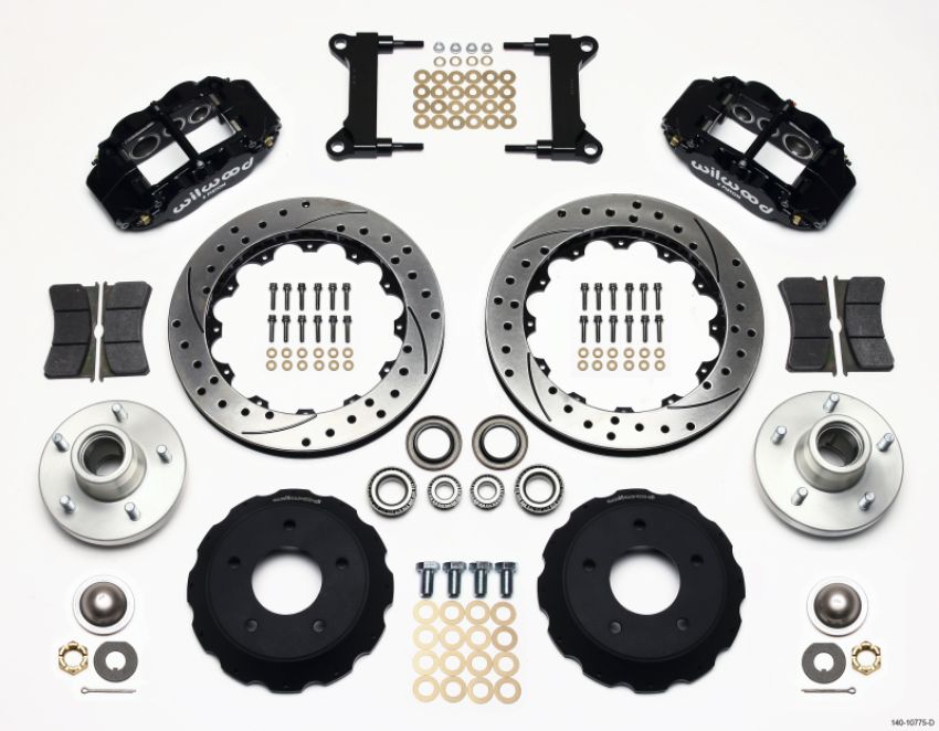 Wilwood 140-10775-D Narrow Superlite 6R Front Hub Kit 13.06in Drilled Chevy C-10 60-87 CPP Drop Spindle