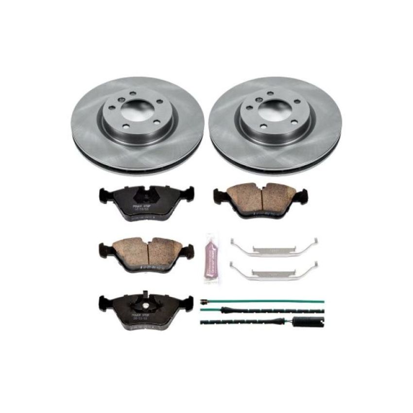 PowerStop KOE582 OE Stock Replacement Low-Dust Ceramic Brake Pad and Rotor Kit