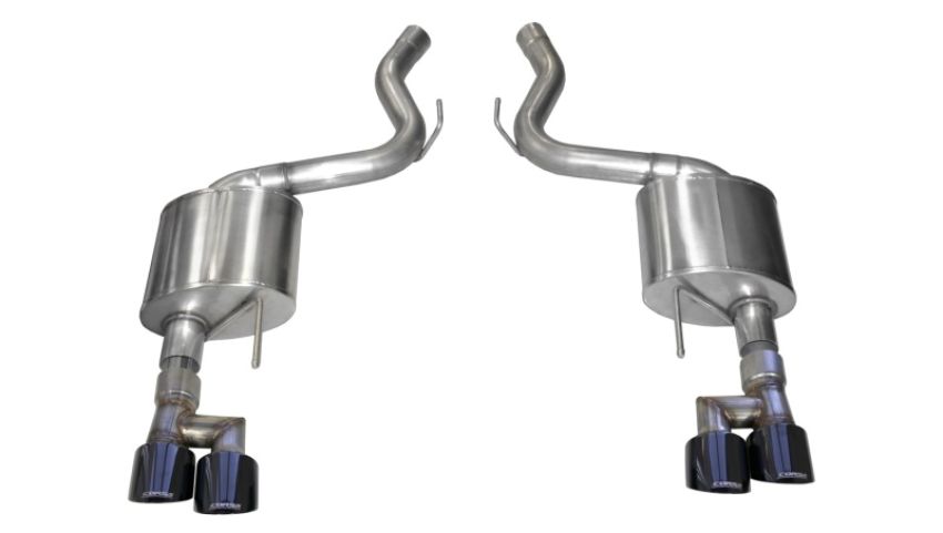 CORSA Performance 21041BLK Corsa 18-19 Ford Mustang 5.0L 3in Touring Axle-Back Dual Rear Exit w/ 4in Black PVD Pro-Seri