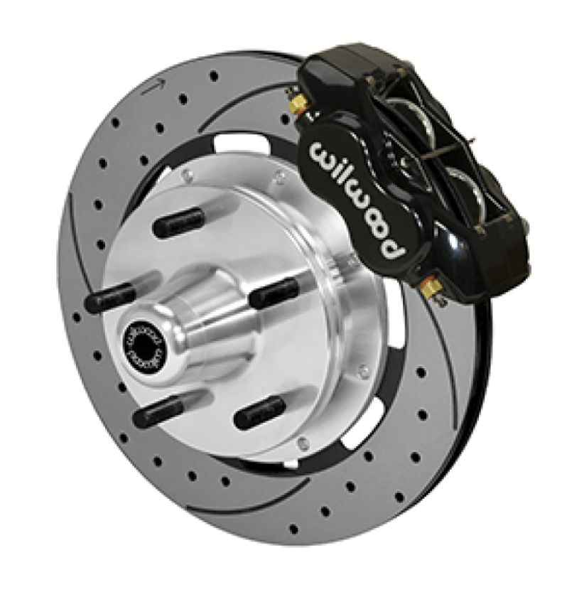 Wilwood 140-14532-D Forged Dynalite Front Kit 19.00in Drilled Rotor Black WWE ProSpindle (5x5.00in Hub)