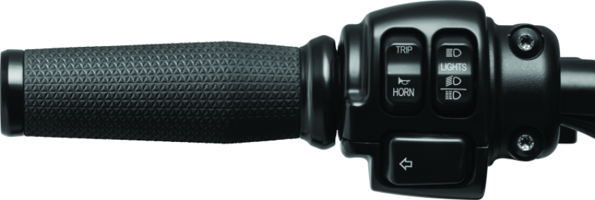 Kuryakyn 5943 Thresher Grips Throttle-By-Wire Black
