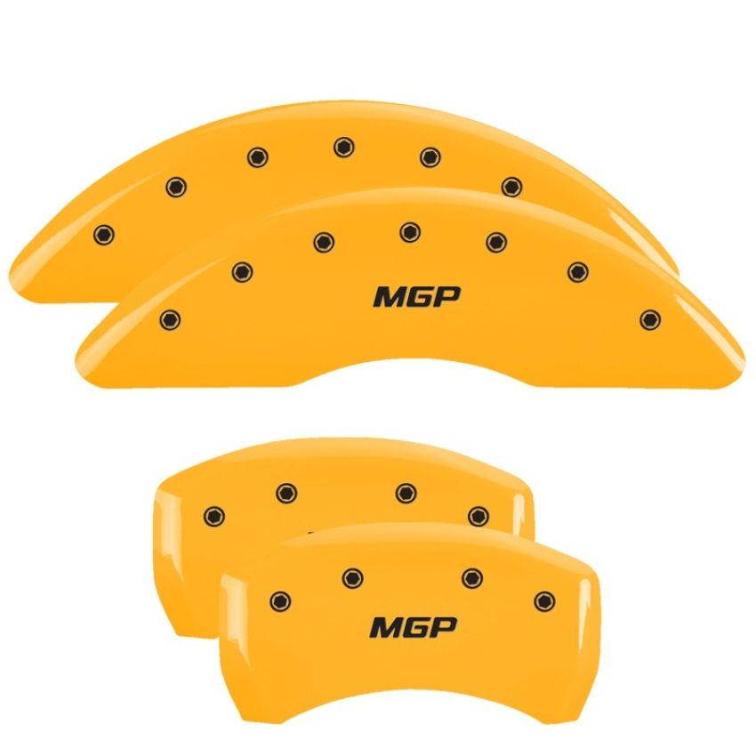 MGP 42012SMGPYL 4 Caliper Covers Engraved Front & Rear  Yellow finish black ch