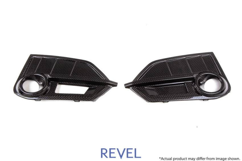 Revel 1TR4GT0AH13 GT Dry Carbon Front Fog Light Covers (Left & Right) 17-18 Honda Civic Type-R - 2 Pieces