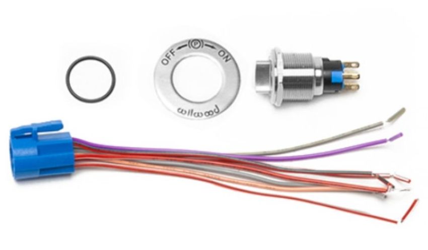 Wilwood 300-15936 Electronic Parking Brake Caliper Switch Kit w/ On/Off Sticker