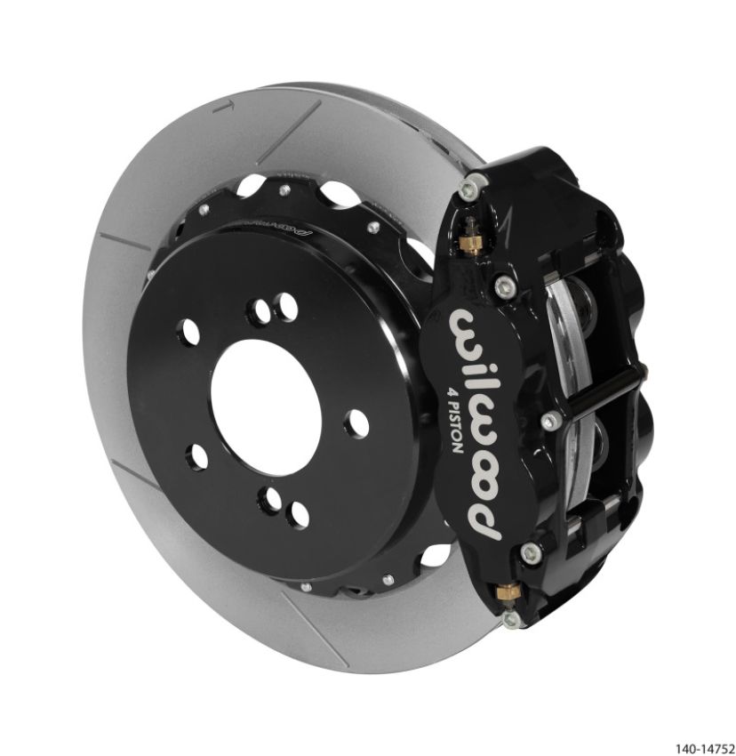 Wilwood 140-14752 Narrow Superlite 4R Rear Kit 12.88in Slotted Black 00-06 BMW M3 E46