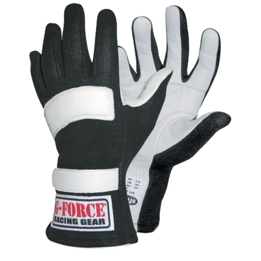 G-FORCE GFR4101XSMBK GF5 Racing Gloves X- Small Black