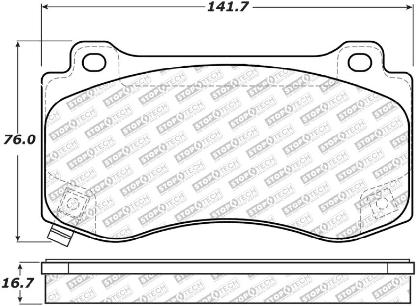 Stoptech 305.11490 Street Select Brake Pads - Rear